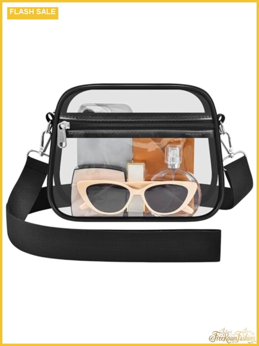 Stadium Approved Clear Bag, Top-Handle PVC Handbag, See-Through Security Purse